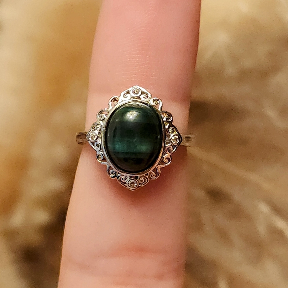 Malachite Statement Ring | Natural Green Crystal Jewelry | Gift Ready
